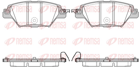 Brake Pad Set, disc brake - 1712.04 REMSA