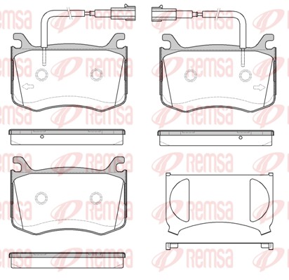 Brake Pad Set, disc brake - 1721.02 REMSA