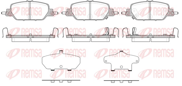 Brake Pad Set, disc brake - 1730.02 REMSA