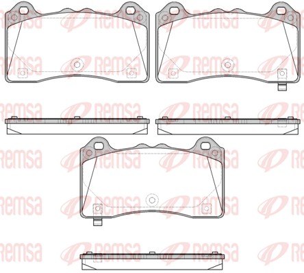 Brake Pad Set, disc brake - 1736.02 REMSA