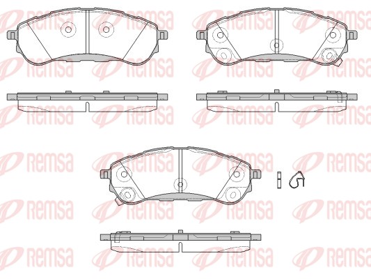 Brake Pad Set, disc brake - 1750.12 REMSA