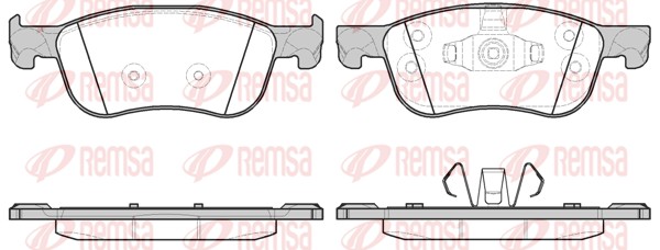 Brake Pad Set, disc brake - 1776.00 REMSA