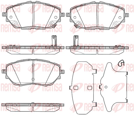 Brake Pad Set, disc brake - 1786.02 REMSA