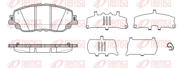Brake Pad Set, disc brake - 1787.10 REMSA