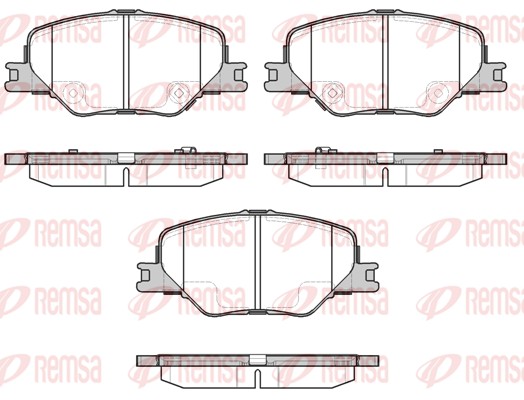 Brake Pad Set, disc brake - 1795.02 REMSA