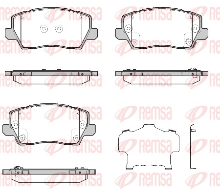 Brake Pad Set, disc brake - 1803.02 REMSA