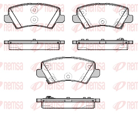 Brake Pad Set, disc brake - 1804.02 REMSA