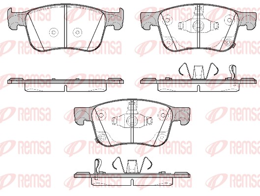 Brake Pad Set, disc brake - 1808.02 REMSA