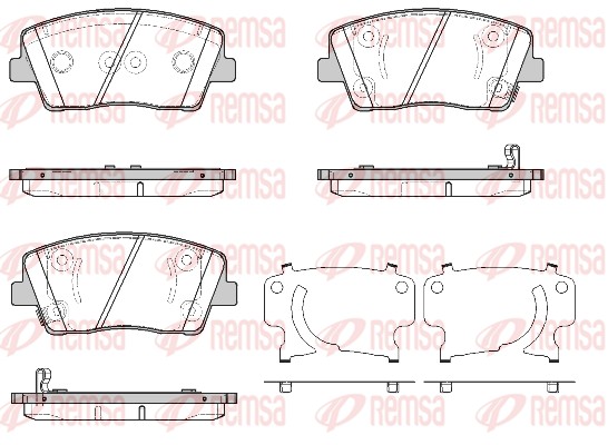 Brake Pad Set, disc brake - 1811.02 REMSA