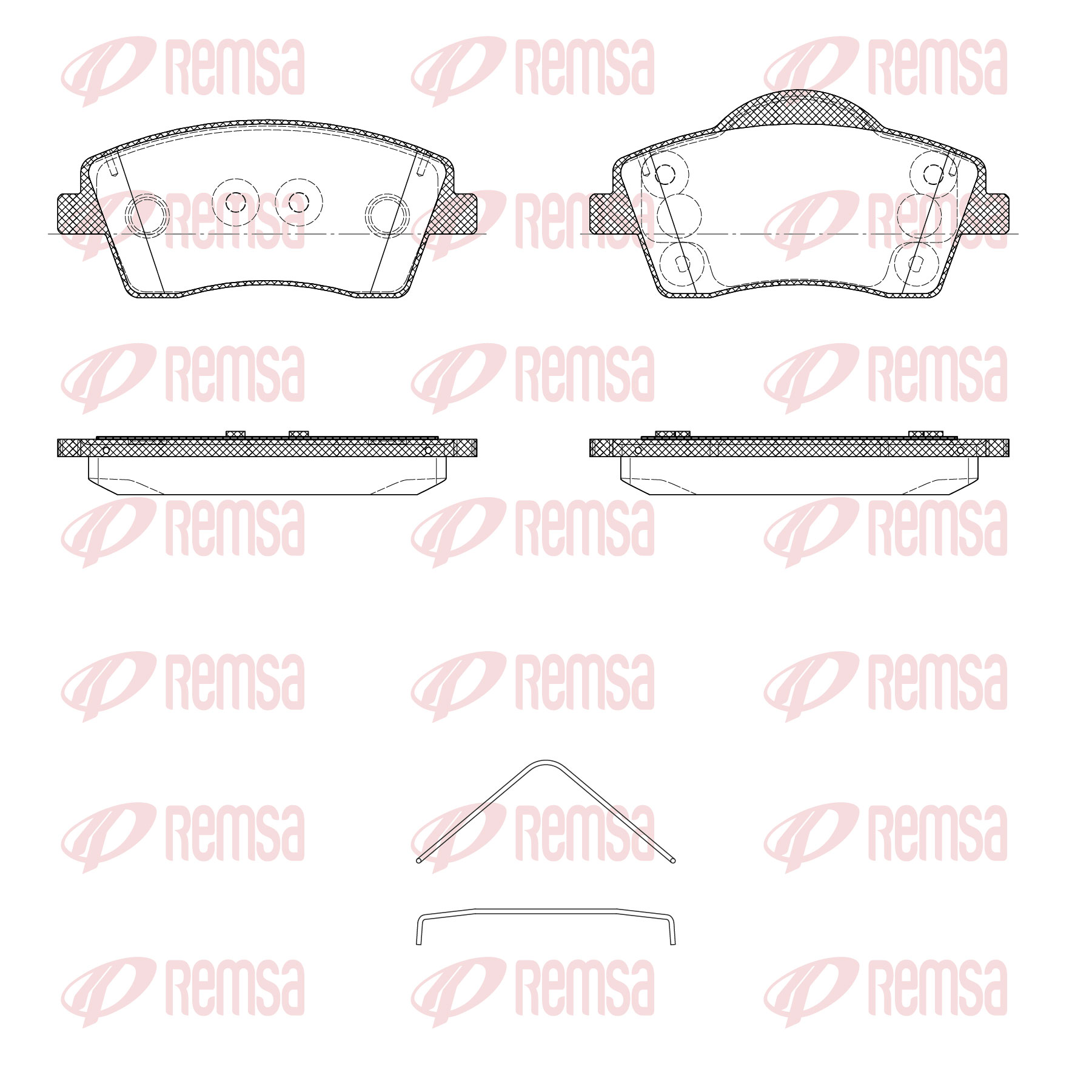 Brake Pad Set, disc brake - 1818.00 REMSA