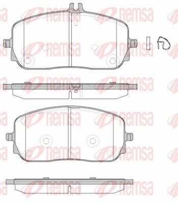 Brake Pad Set, disc brake - 1826.00 REMSA