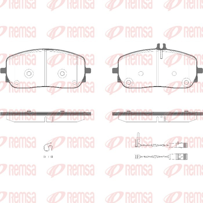 Brake Pad Set, disc brake - 1826.02 REMSA