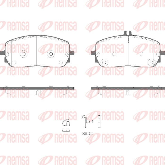 Brake Pad Set, disc brake - 1826.05 REMSA
