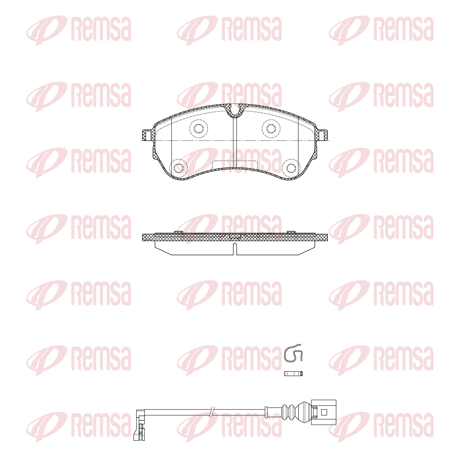 Brake Pad Set, disc brake - 1830.01 REMSA