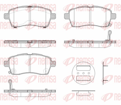 Brake Pad Set, disc brake - 1833.02 REMSA