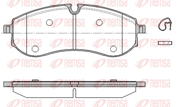 Brake Pad Set, disc brake - 1856.00 REMSA