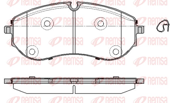 Brake Pad Set, disc brake - 1857.00 REMSA