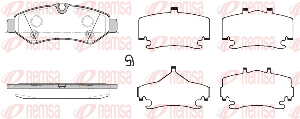 Brake Pad Set, disc brake - 1867.00 REMSA