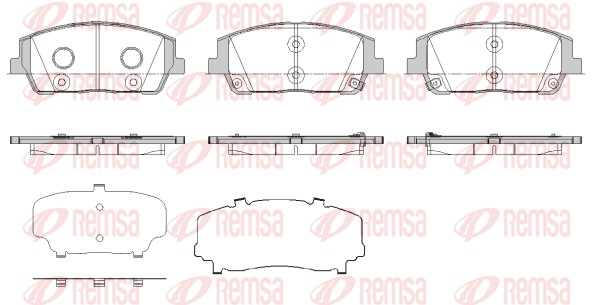 Brake Pad Set, disc brake - 1880.02 REMSA