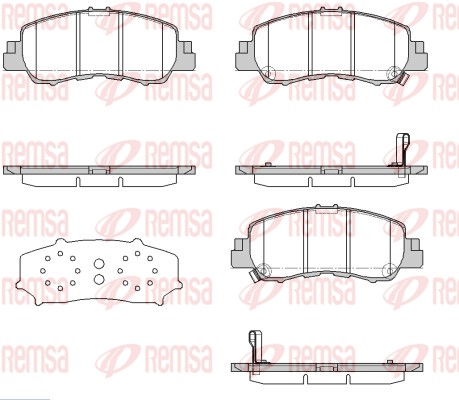 Brake Pad Set, disc brake - 1881.02 REMSA