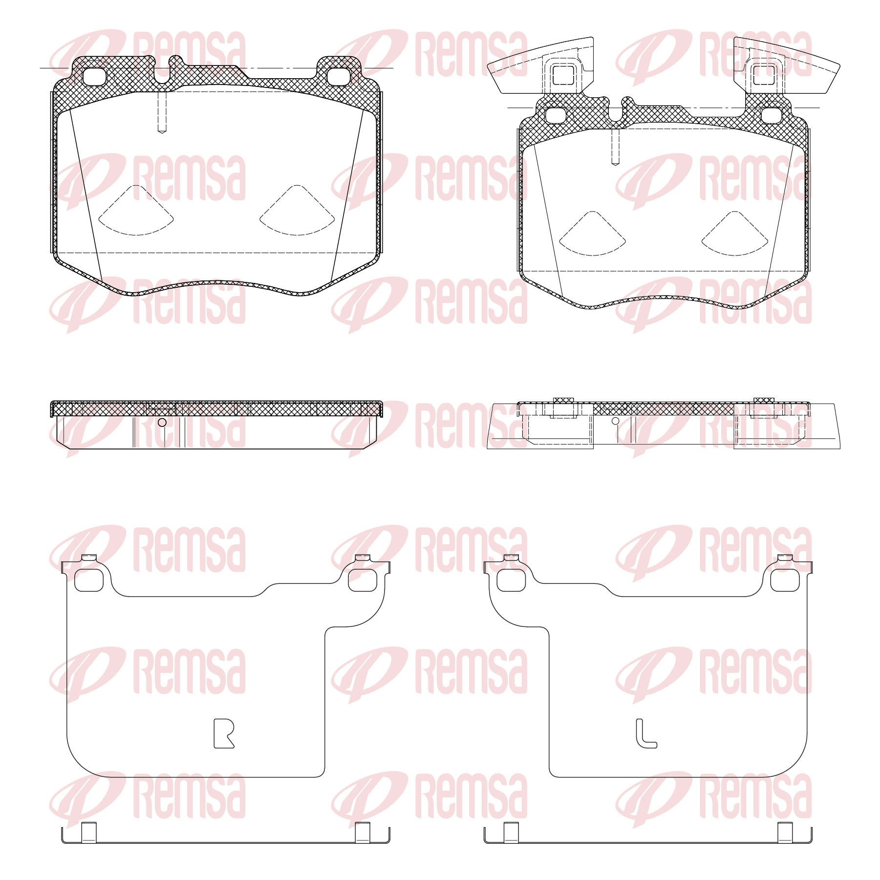 Brake Pad Set, disc brake - 1883.10 REMSA