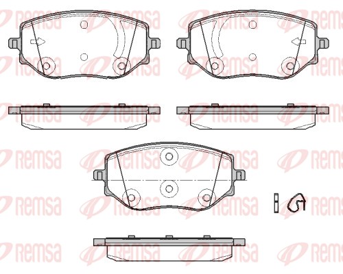 Brake Pad Set, disc brake - 1887.00 REMSA