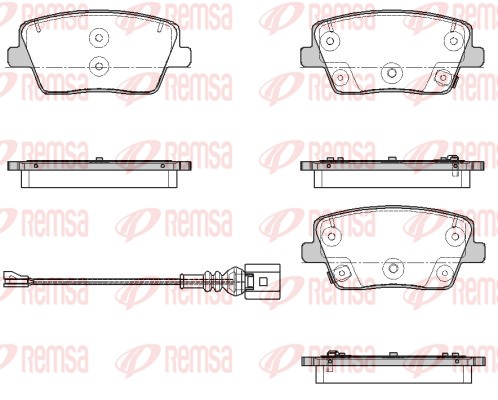 Brake Pad Set, disc brake - 1901.02 REMSA
