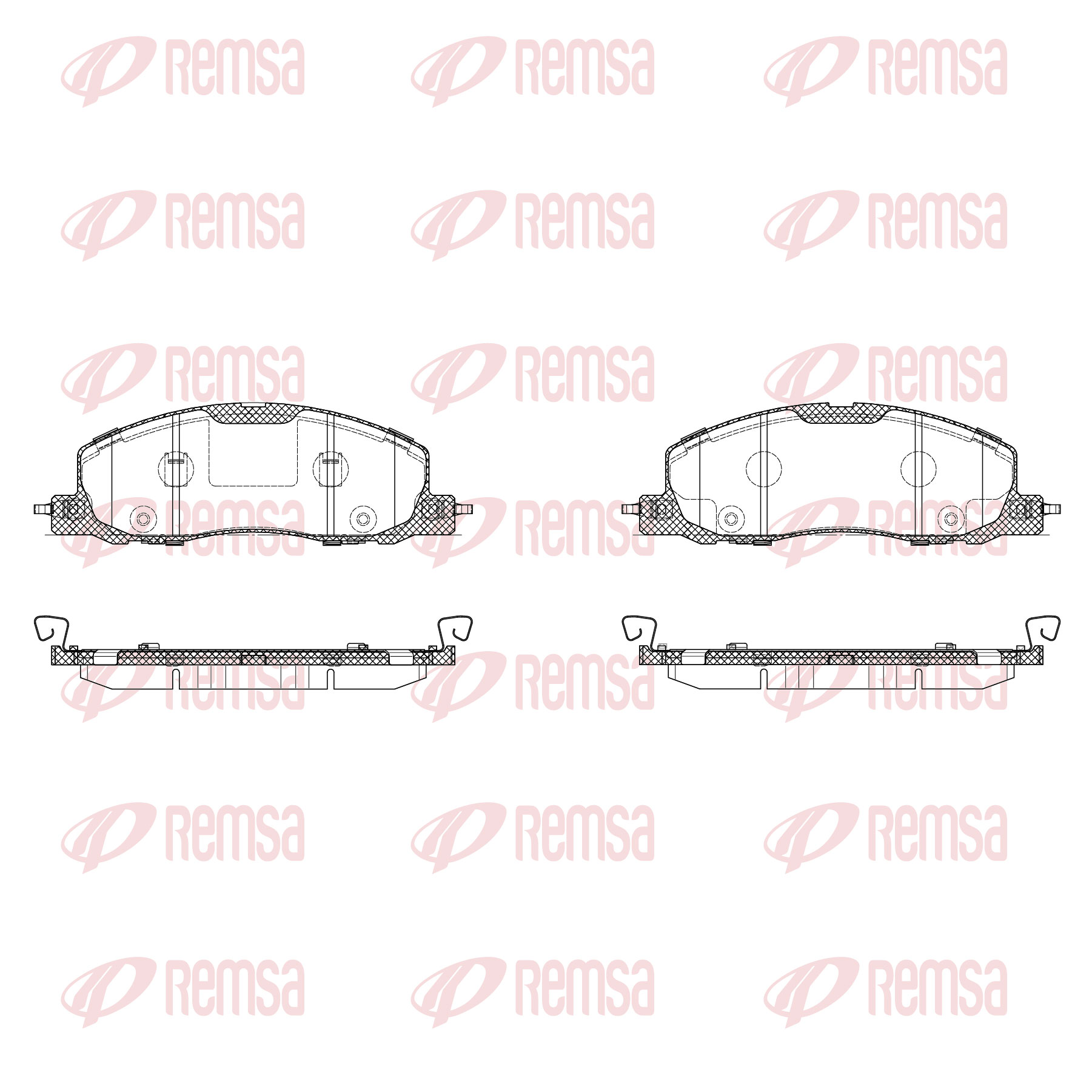 Brake Pad Set, disc brake - 1904.08 REMSA