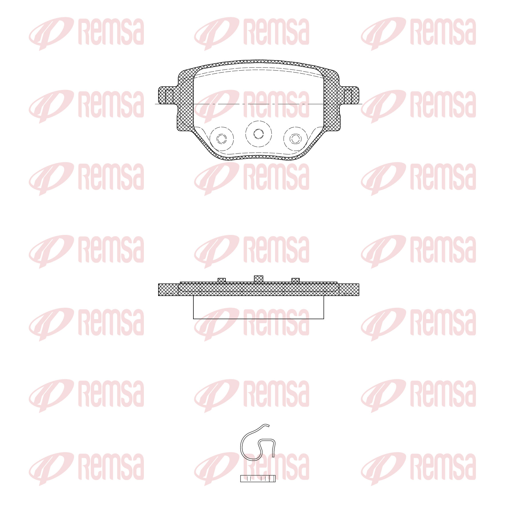 Brake Pad Set, disc brake - 1905.00 REMSA
