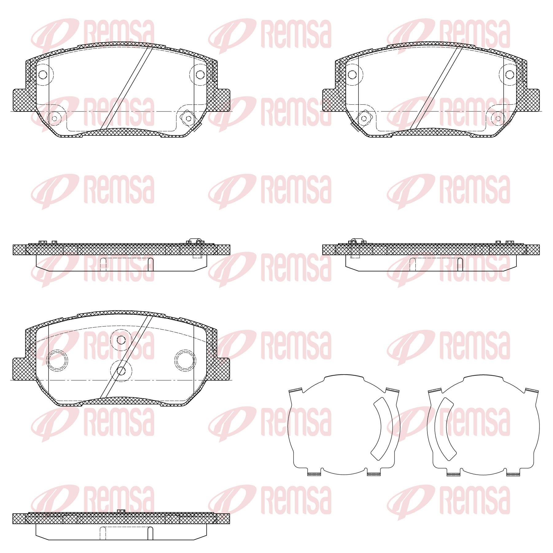 Brake Pad Set, disc brake - 1910.02 REMSA