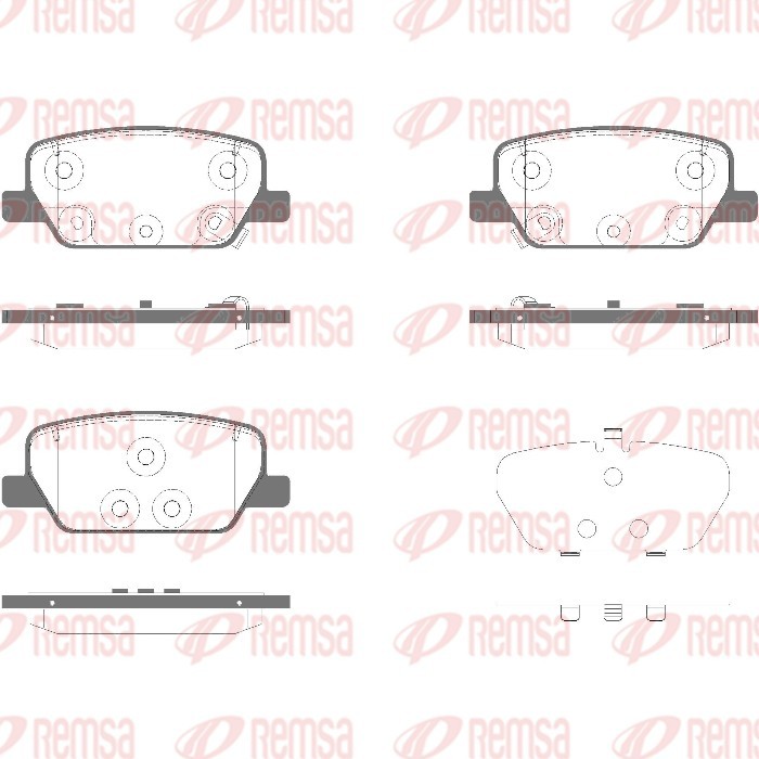 Brake Pad Set, disc brake - 1911.02 REMSA