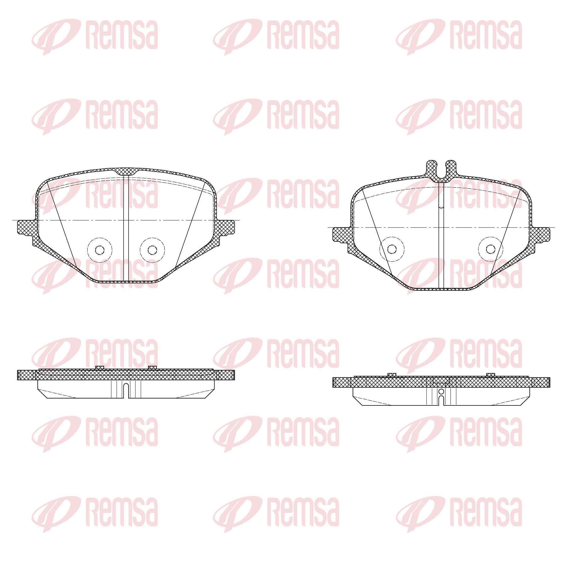 Brake Pad Set, disc brake - 1913.00 REMSA
