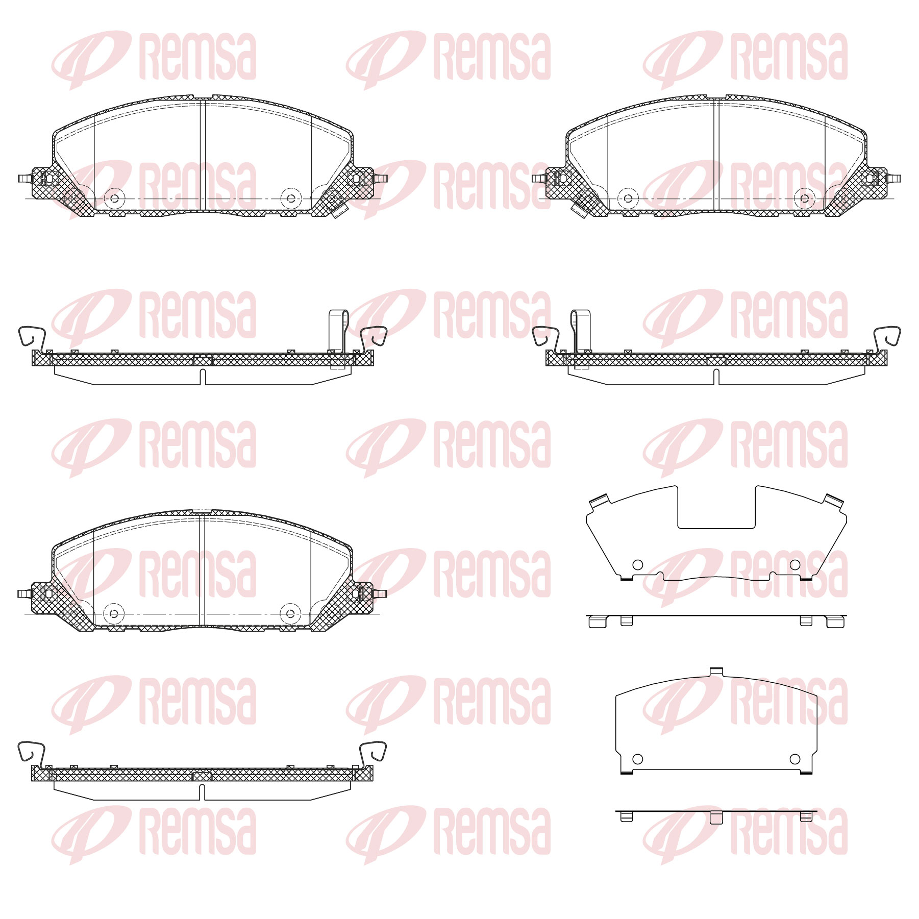 Brake Pad Set, disc brake - 1918.08 REMSA