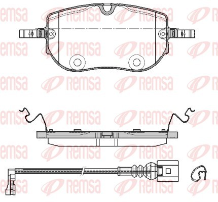 Brake Pad Set, disc brake - 1964.01 REMSA