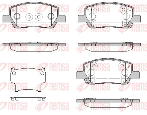 Brake Pad Set, disc brake - 1974.02 REMSA