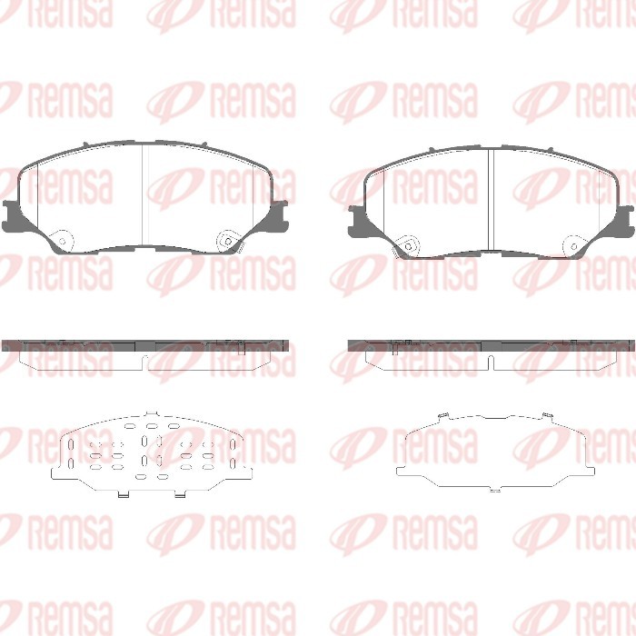 Brake Pad Set, disc brake - 1975.04 REMSA