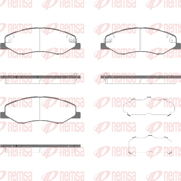 Brake Pad Set, disc brake - 1977.02 REMSA