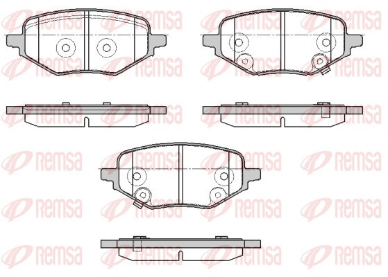 Brake Pad Set, disc brake - 1978.02 REMSA