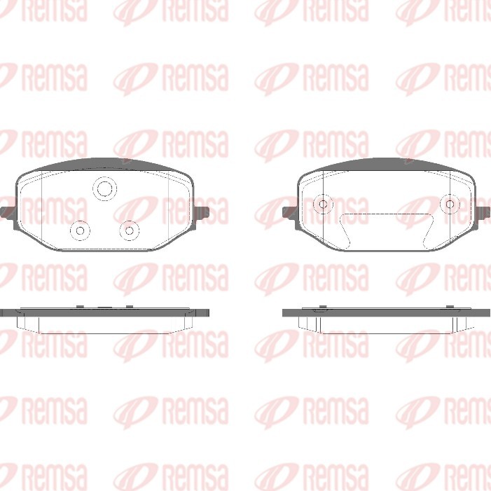 Brake Pad Set, disc brake - 1988.00 REMSA
