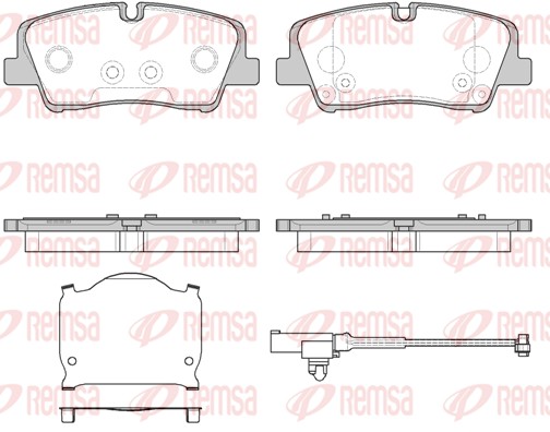 Brake Pad Set, disc brake - 1687.10 REMSA