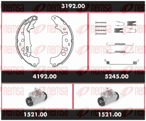 Brake Set, drum brakes - SPK 3192.00 REMSA