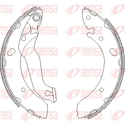 Brake Shoe - 4633.00 REMSA