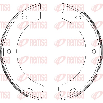 Brake Shoe, parking brake - 4652.00 REMSA