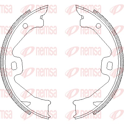 Brake Shoe, parking brake - 4704.00 REMSA