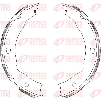 Brake Shoe, parking brake - 4717.00 REMSA