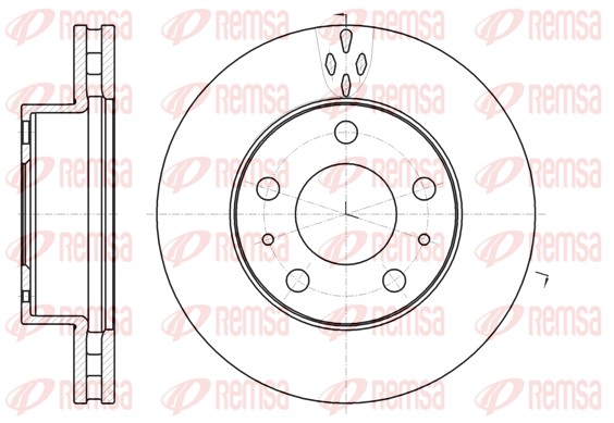 Brake Disc - 61016.10 REMSA