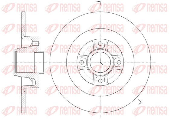 Brake Disc - 61047.00 REMSA
