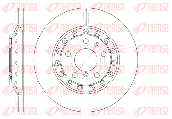 Brake Disc - 61155.10 REMSA