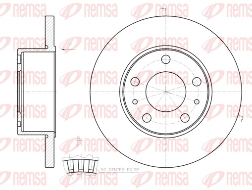 Brake Disc - 61202.00 REMSA