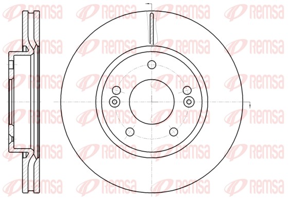 Brake Disc - 61208.10 REMSA
